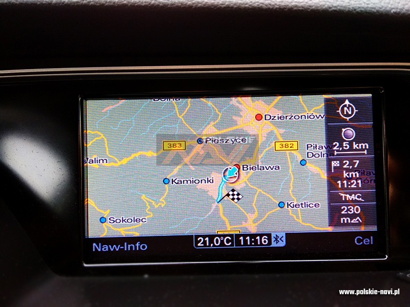 Audi MMI 3G BASIC Tłumaczenie nawigacji - Polskie menu